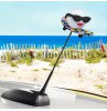 Coolballs Cool Skate Chick Car Antenna Topper / Auto Dashboard Accessory (Multi-Color Board)